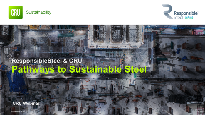 ResponsibleSteel and CRU sustainable steel webinar steel emissions strategies 