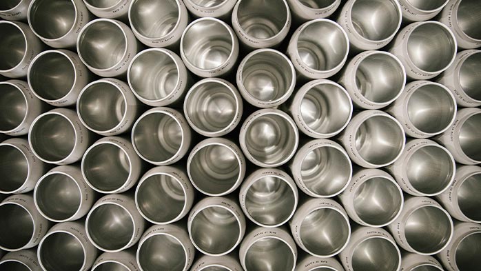 the aluminium can from flat line to flat out 